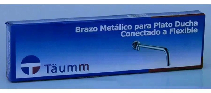 BRAZO METALICO PARA PLATO DUCHA CONECTADO A FLEXIBLE TAUMM - 5