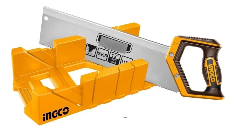 CAJA DE INGLETE SERRUCHO COSTILLA 11TPI 300MM 12 PULGA INGCO - 1