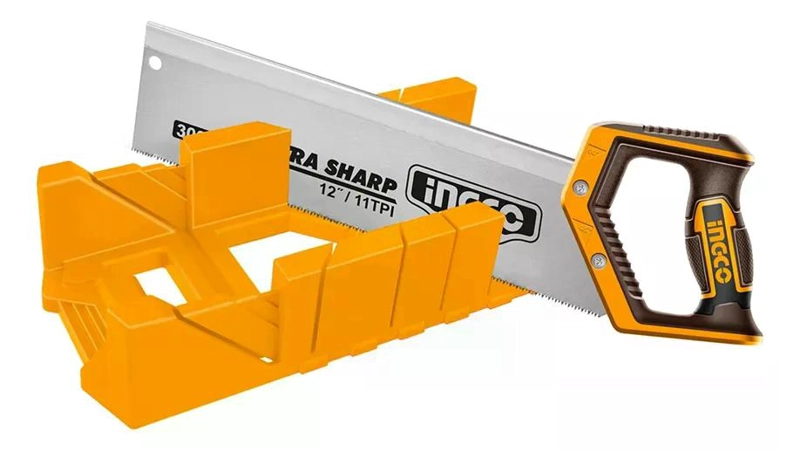 CAJA DE INGLETE SERRUCHO COSTILLA 11TPI 300MM 12 PULGA INGCO - 4
