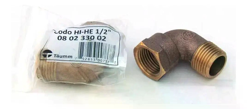 CODO DE BRONCE HI-HE 1/2 TAUMM - 3