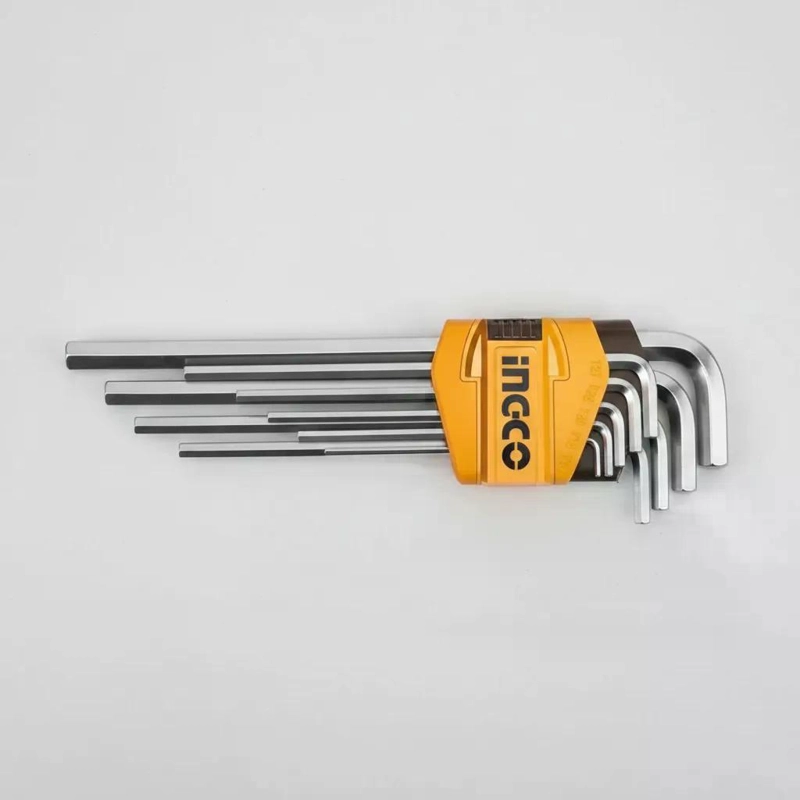 JUEGO 9 LLAVES ALLEN LARGA CROMO 1.5 - 10MM INGCO HHK11091 - 7