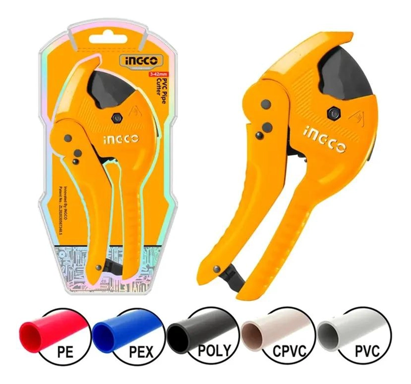 CORTADOR DE TUBOS PVC PLASTICO 3 - 42MM INGCO HPC0442 TIJERA - 2