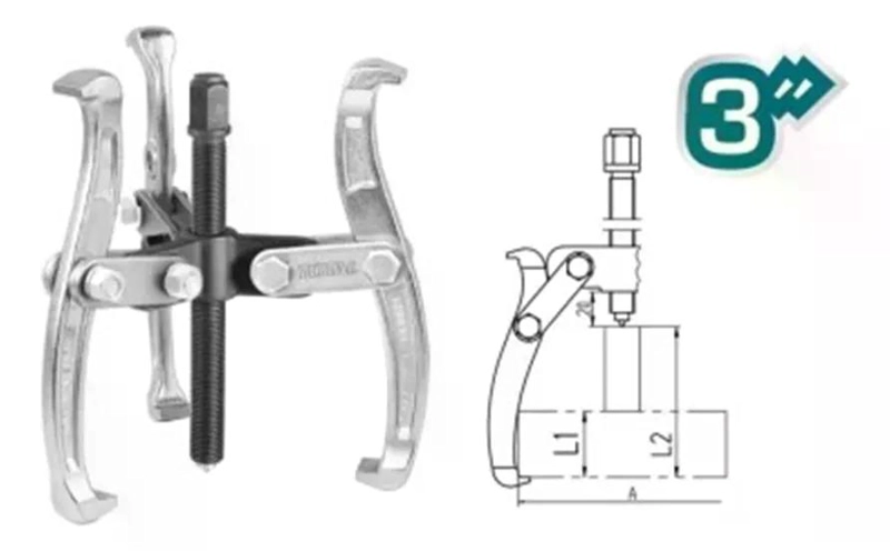 EXTRACTOR DE POLEA RODAMIENTO 3 PATAS 3 PULG WADFOW COJINETE - 3
