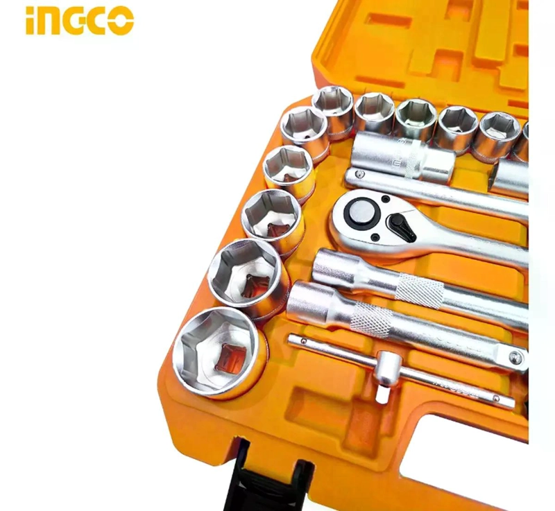 DADOS DE 44 PZAS CON MATRACA HKTS42441 INGCO NARANJA - 4