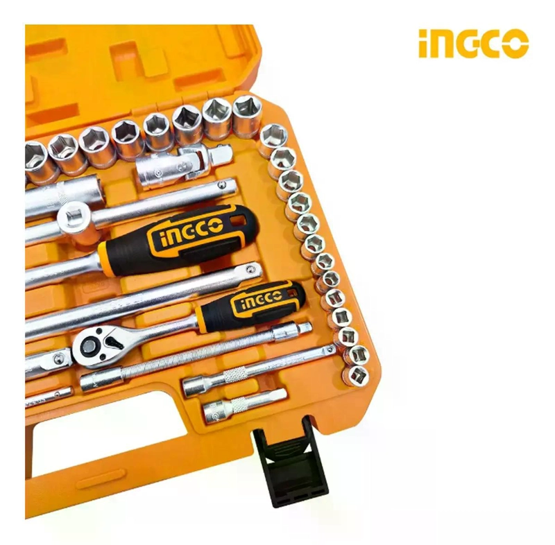 DADOS DE 44 PZAS CON MATRACA HKTS42441 INGCO NARANJA - 5