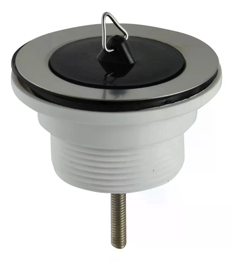 DESAGUE PLASTICO 1 1/2 BORDE CROMADO TAUMM GRIS - 2