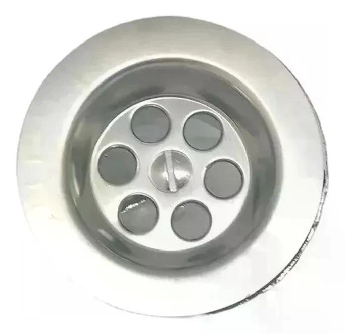 DESAGUE PLASTICO 1 1/2 BORDE CROMADO TAUMM GRIS - 4