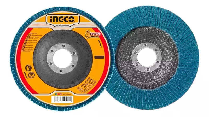 DISCO TRASLAPADO ZIRCONIO ESMERIL 4.1/2 115X22 MM P40 INGCO - 1