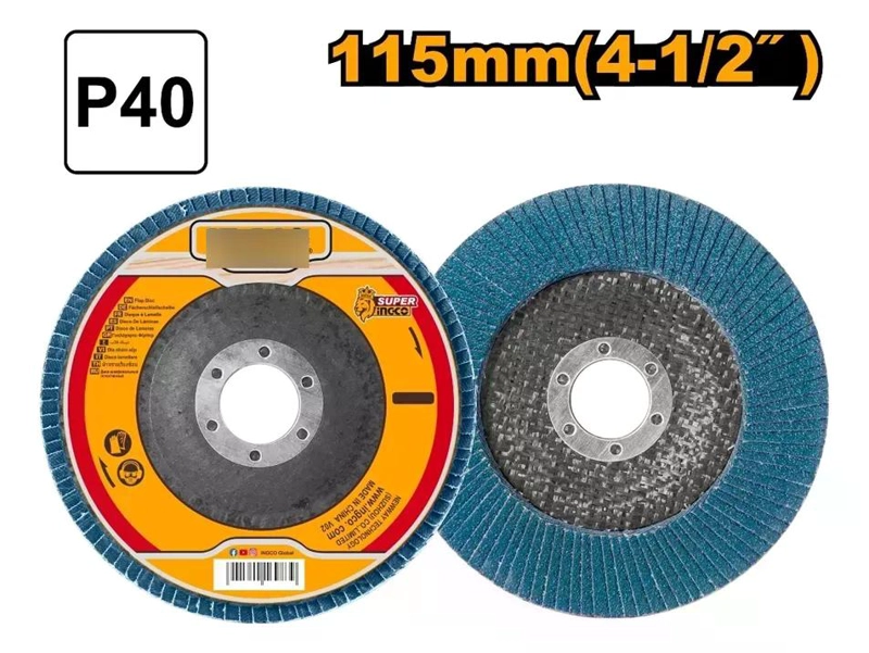 DISCO TRASLAPADO ZIRCONIO ESMERIL 4.1/2 115X22 MM P40 INGCO - 2