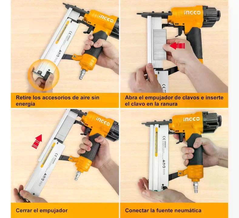INGCO ACN50401 CLAVADORA NEUMATICA 100 GRAPAS - 6