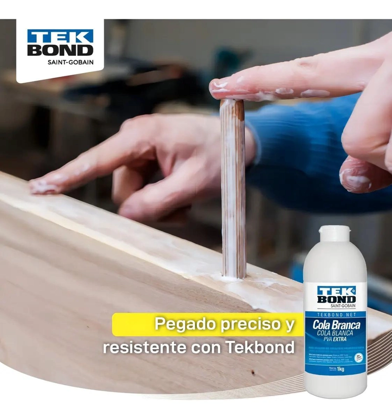 COLA BLANCA PVA EXTRA 500G MANUALIDADES MADERA TEKBOND - 7