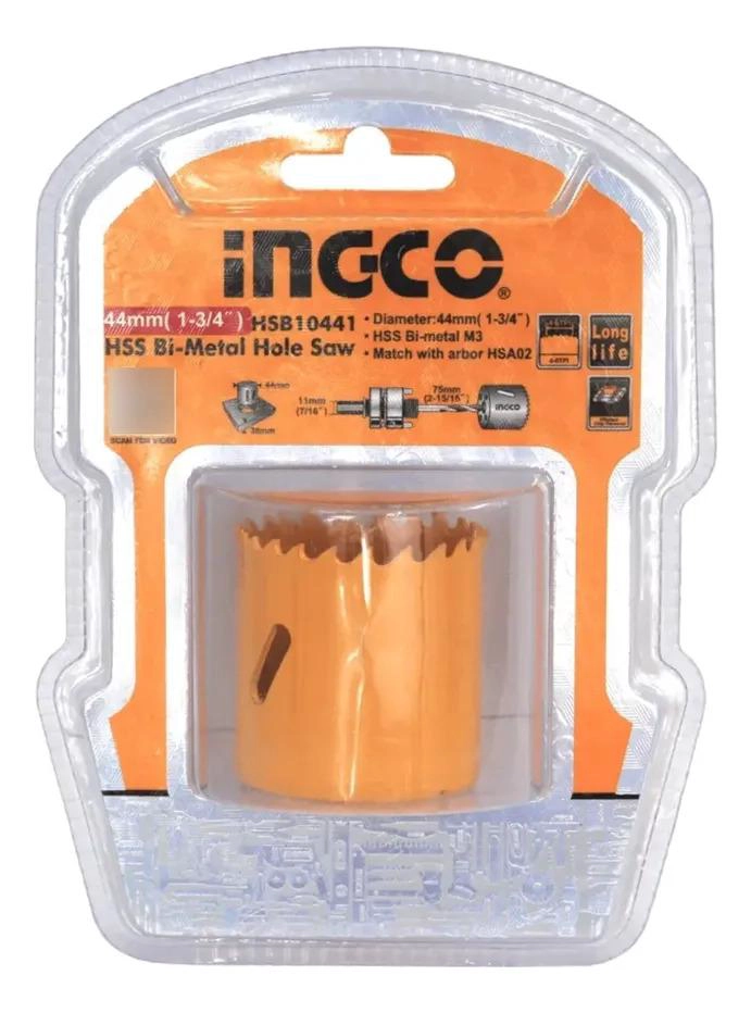 SIERRA COPA BIMETALICA PARA METALES DE 44 MM 1 3/4 INGCO - 6