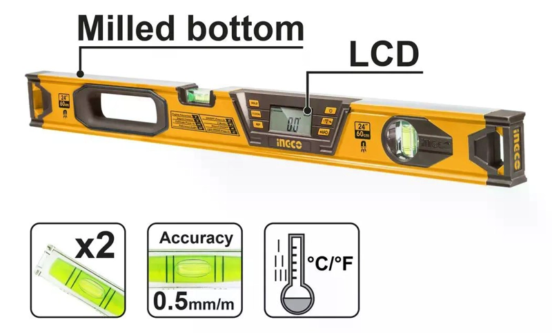 NIVEL DIGITAL INDUSTRIAL 60CM/24 INGCO HSL08060D - 3