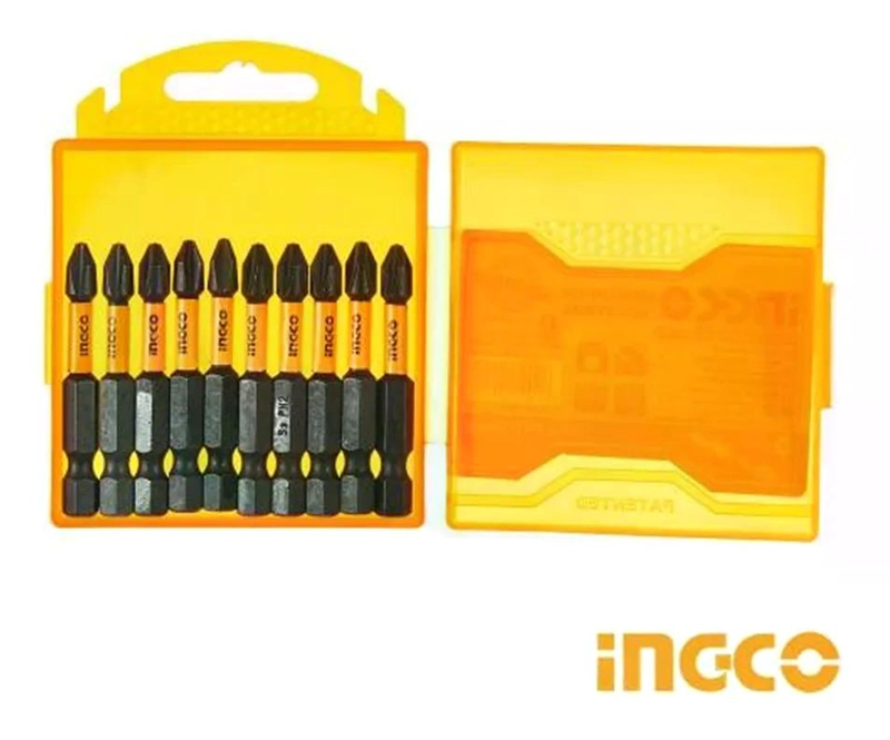 SET 10 PUNTAS IMPACTO DESTORNILLADOR PH2 50MM IMANTADA INGCO - 7
