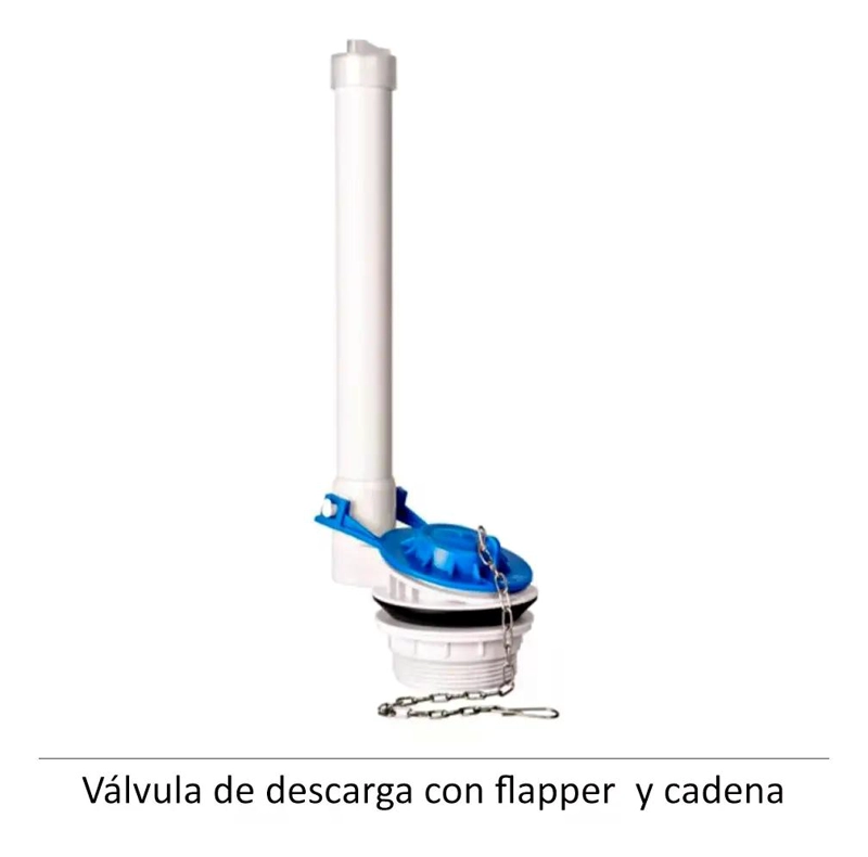 VALVULA DE DESCARGA PARA WC CON FLAPPER Y CADENA - 7