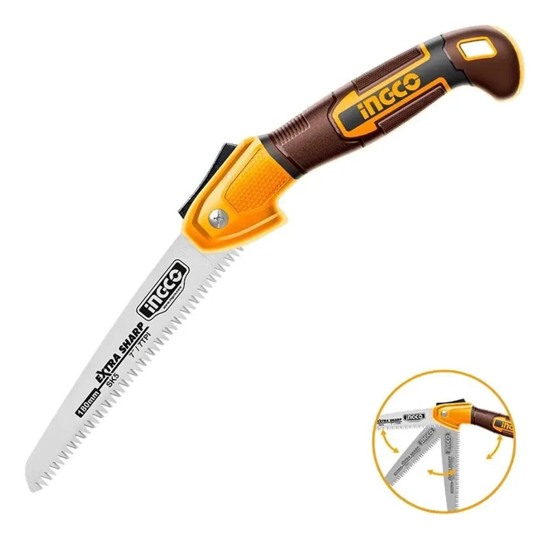 SERRUCHO PLEGABLE MULTIUSO DE PODA 180MM 7P INGCO HFSW1806 - 2