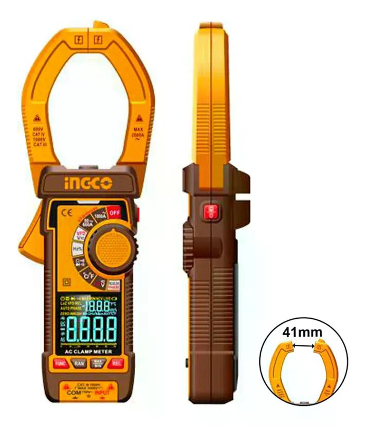 TESTER TENAZA PINZA AMPERIMETRO MULTIMETRO DIGITAL 1000A ING - 2