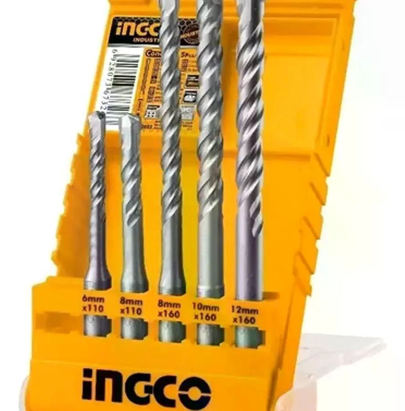 SET BROCAS SDS PLUS PARA CONCRETO 5 PIEZAS INDUSTRIAL 6-12MM - 5