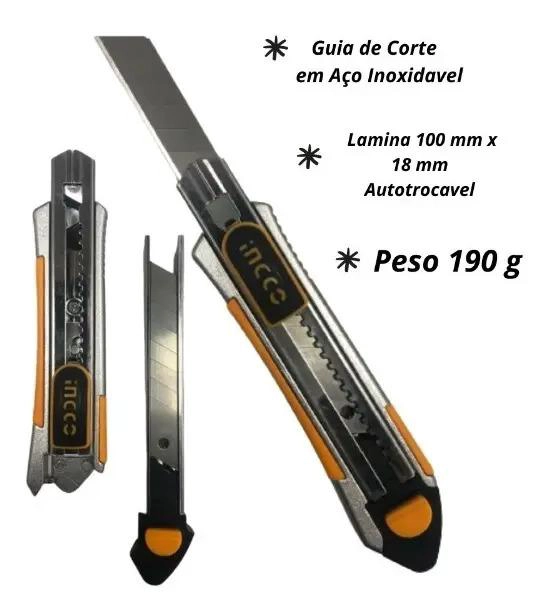 CORTA CARTON CUCHILLO CARTONERO 18MM X 100MM INGCO HKNS1808 - 4