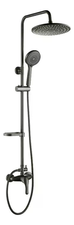 COLUMNA DUCHA NEGRA PLATO 25CM MANERAL MONOMANDO NOTTE TAUMM - 6