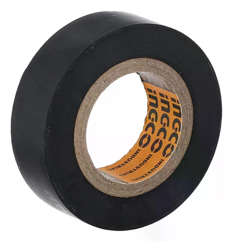 CINTA AISLADORA PVC NEGRA ANCHO 18MM INGCO HPET1101 COLOR NEGRO - 6