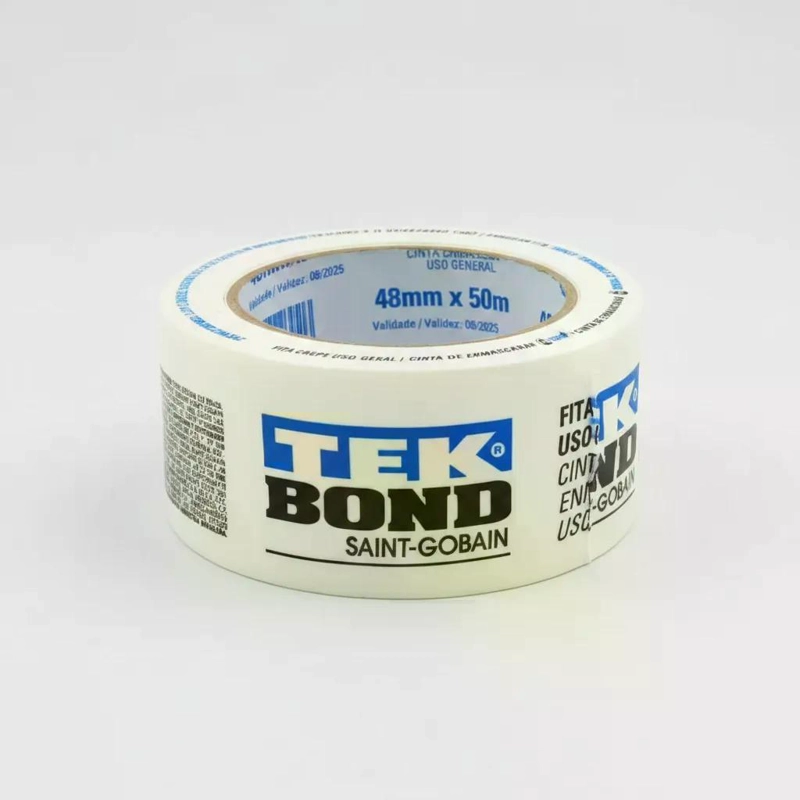 CINTA ADHESIVA CREPE ENMASCARAR MASKING TAP 48MM 50M TEKBOND BLANCO - 5