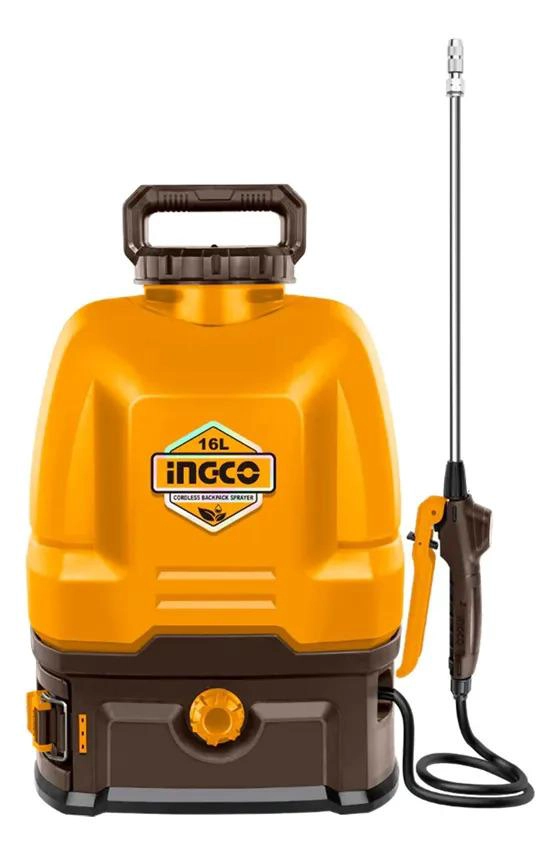 PULVERIZADOR MOCHILA INALAMBRICO 20V 16 LT INGCO CSPLI2016 MARRON OSCURO - 1