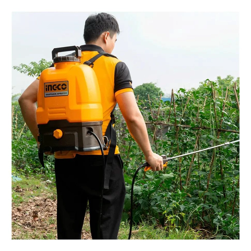 PULVERIZADOR MOCHILA INALAMBRICO 20V 16 LT INGCO CSPLI2016 MARRON OSCURO - 4
