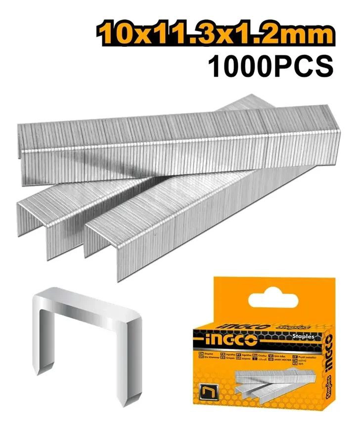 GRAPAS CORCHETES 10MM 1000 UNIDADES PARA ENGRAPADORA / CLAVADORA PLATEADO - 2