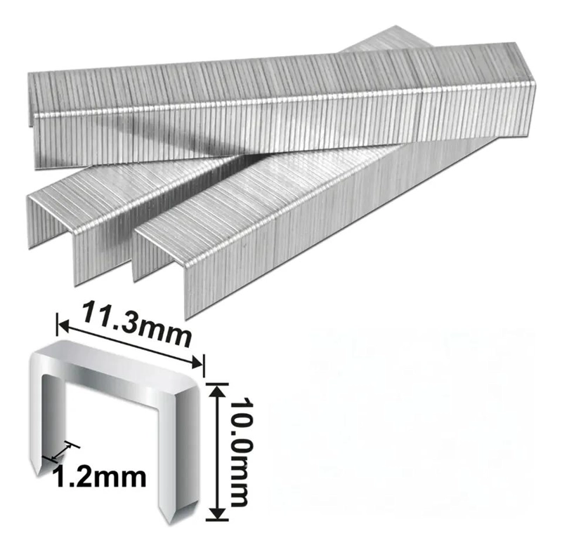 GRAPAS CORCHETES 10MM 1000 UNIDADES PARA ENGRAPADORA / CLAVADORA PLATEADO - 3