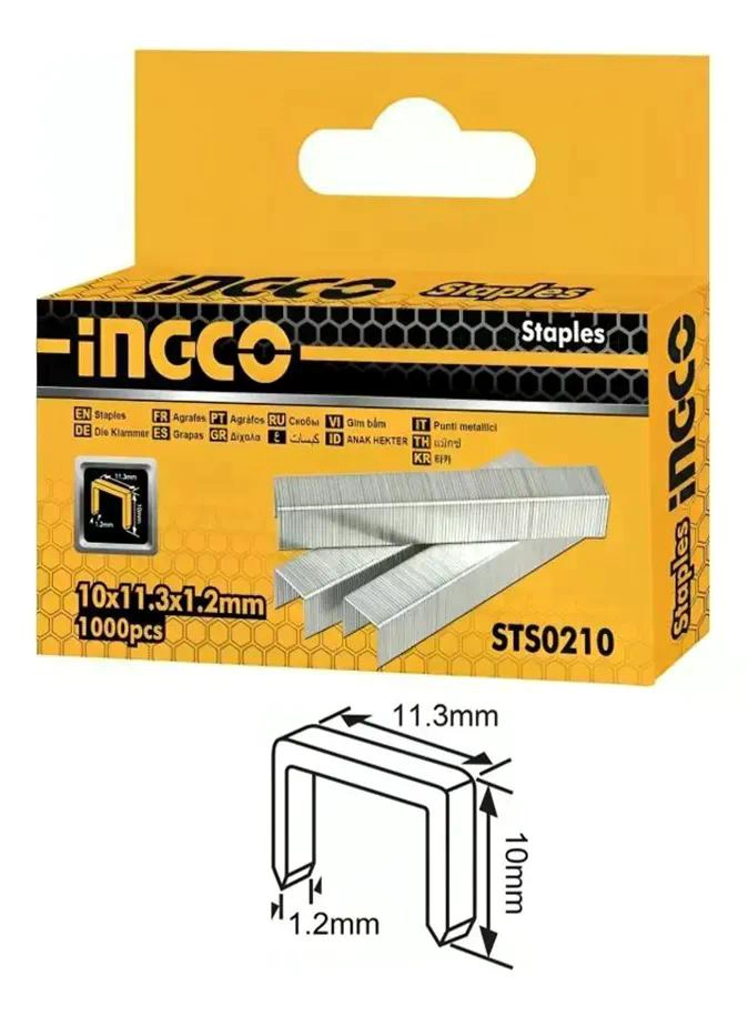GRAPAS CORCHETES 10MM 1000 UNIDADES PARA ENGRAPADORA / CLAVADORA PLATEADO - 6
