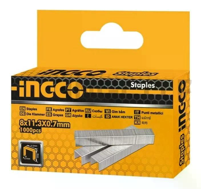 GRAPAS GRAMPAS 8 X 0.7MM 1000 UND PARA HSG1403 INGCO STS0108 PLATEADO - 1