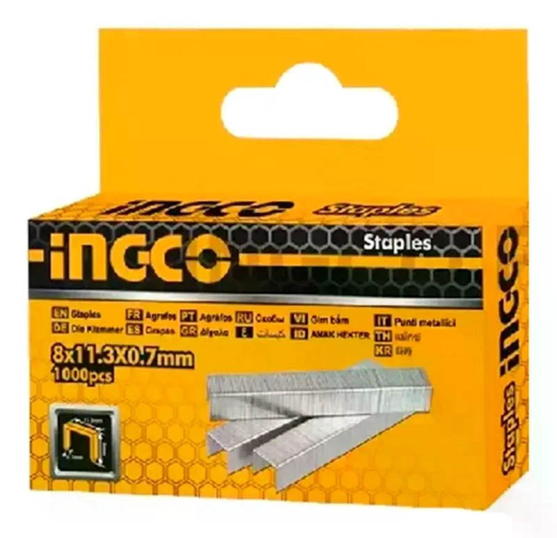 GRAPAS GRAMPAS 8 X 0.7MM 1000 UND PARA HSG1403 INGCO STS0108 PLATEADO - 3