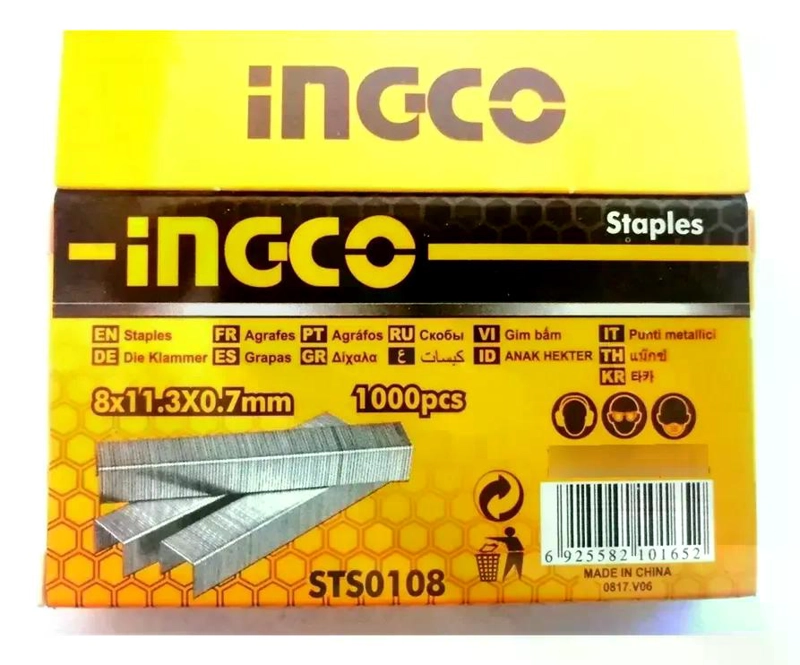 GRAPAS GRAMPAS 8 X 0.7MM 1000 UND PARA HSG1403 INGCO STS0108 PLATEADO - 4