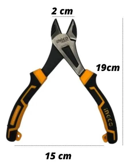 ALICATE CORTE DIAGONAL 180MM/7 INDUSTRIAL INGCO HHHDCP28180 NEGRO - 4