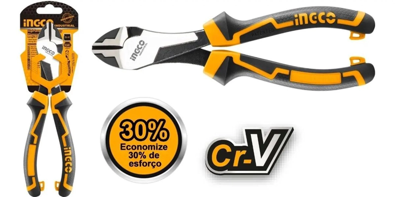 ALICATE CORTE DIAGONAL 180MM/7 INDUSTRIAL INGCO HHHDCP28180 NEGRO - 8