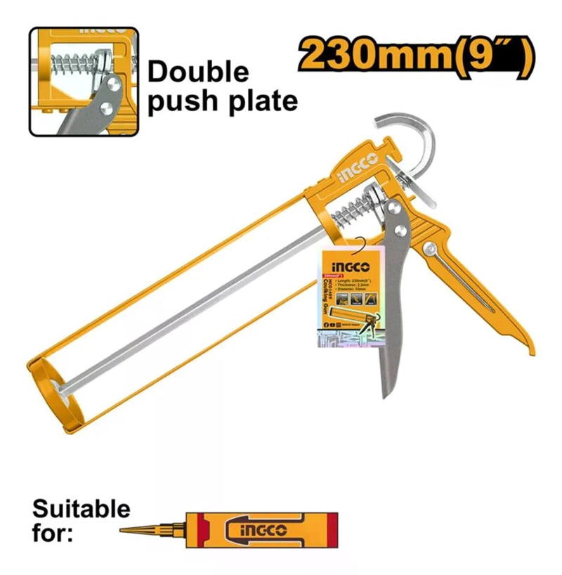 PISTOLA PARA APLICAR SILICONA 9'' INGCO HCG1409 - 8