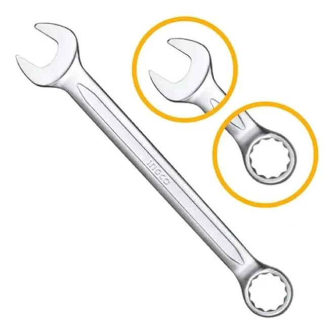 LLAVE COMBINADA BOCA Y ESTRIADA 8MM CR-V INGCO HCSPA081 - 1