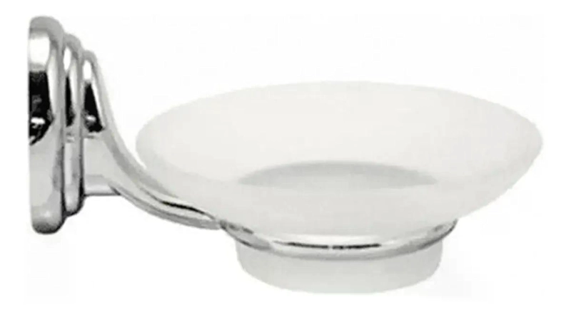 JABONERA DE VIDRIO LINEA COLOMBA TAUMM BAÑO COLOR GRIS - 7