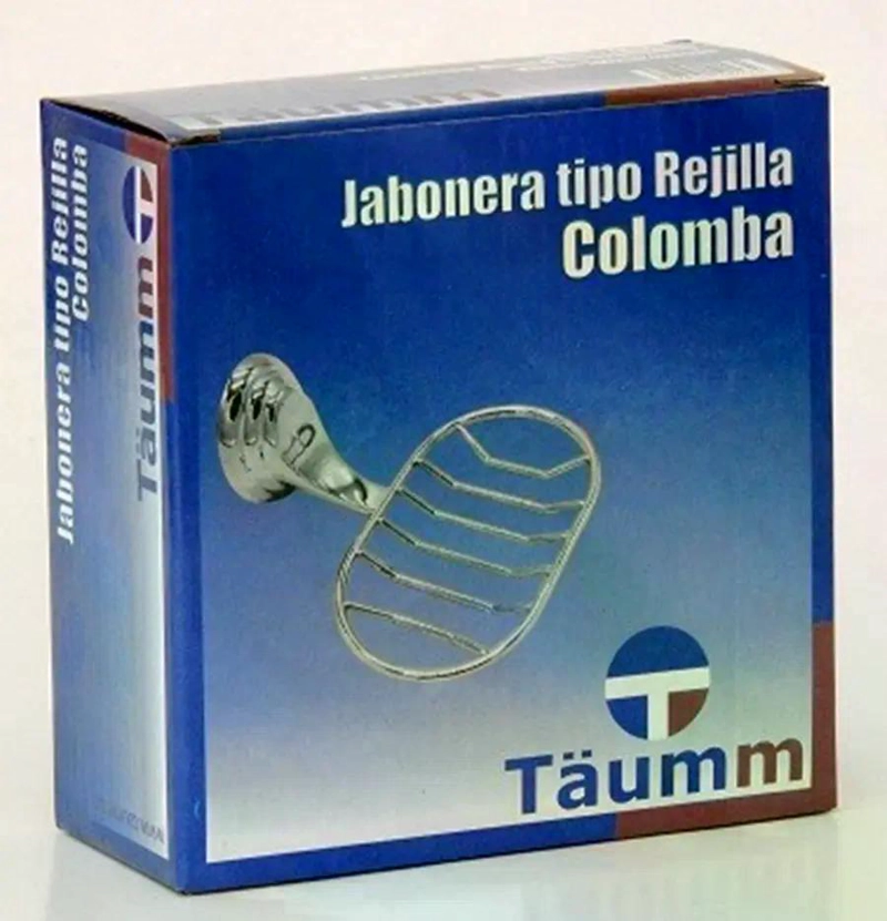 JABONERA METAL ACCESORIO BAÑO PLATEADO - 7