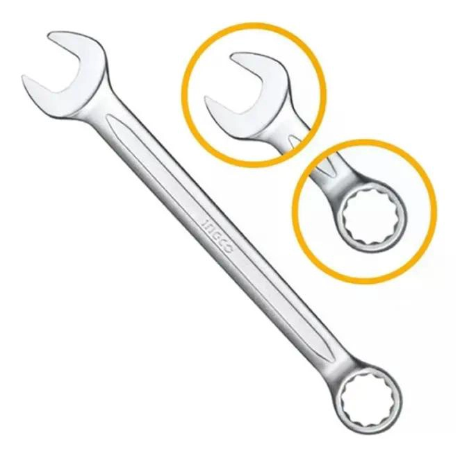 LLAVE COMBINADA BOCA Y ESTRIADA 24 MM CR-V INGCO HCSPA241 - 1