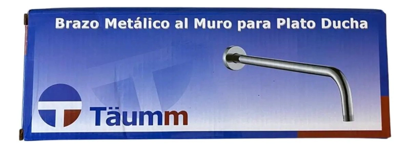 BRAZO PARA PLATO DUCHA CROMADO LARGO 30CM 1/2PULG HE TAUMM - 3