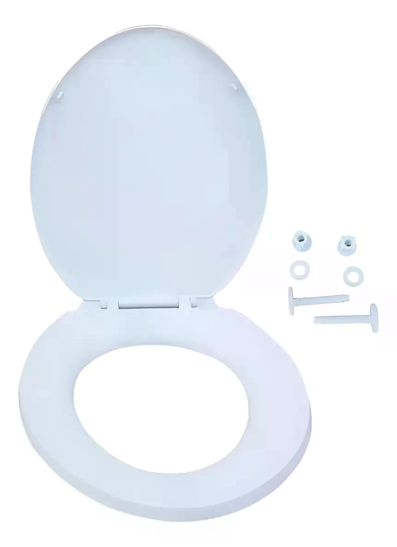 ASIENTO Y TAPA PARA WC COLOMBA COLOR BLANCO BLANCO - 1