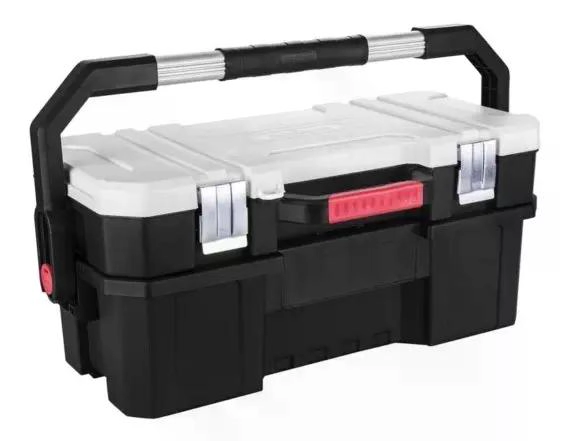 CAJA HERRAMIENTAS PLASTICA UBERMANN 43X33X12 CM NEGRO NEGRO/BLANCO/ROJO - 2