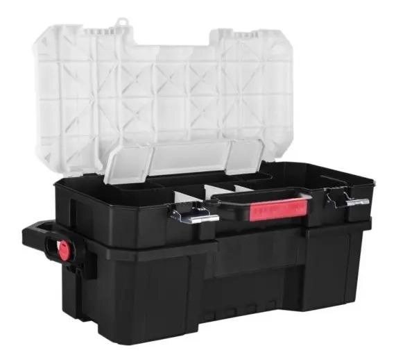 CAJA HERRAMIENTAS PLASTICA UBERMANN 43X33X12 CM NEGRO NEGRO/BLANCO/ROJO - 6