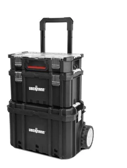 CARRO MODULAR PORTA HERRAMIENTAS UBERMANN 3 EN 1 (98X63X37) NEGRO/BLANCO/ROJO - 1