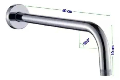 BRAZO LARGO METALICO AL MURO PARA PLATO DUCHA 40 CM TAUMM - 7