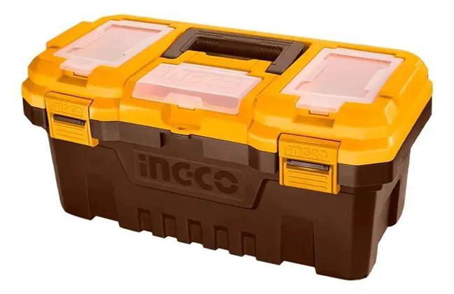 CAJA DE HERRAMIENTAS PLASTICA 20PUL INGCO 39LT 508X296X261MM NEGRO - 1