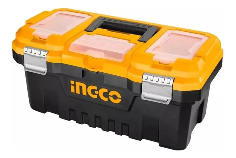 CAJA DE HERRAMIENTAS PLASTICA 20PUL INGCO 39LT 508X296X261MM NEGRO - 4