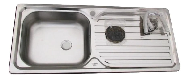 LAVAPLATOS EMPOTRABLE 100X44 CM P/MONOMANDO DERECHO TAUMM GRIS - 1